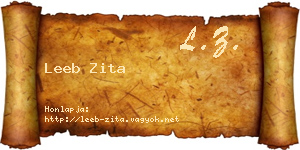 Leeb Zita névjegykártya